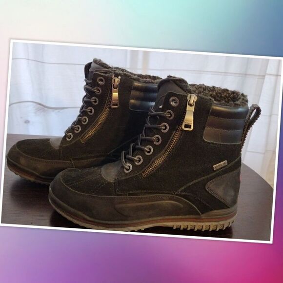 Pajar Boots Jeana Waterproof Insulated Suede Tan Snow Boot 6/6.5 - Picture 4 of 7